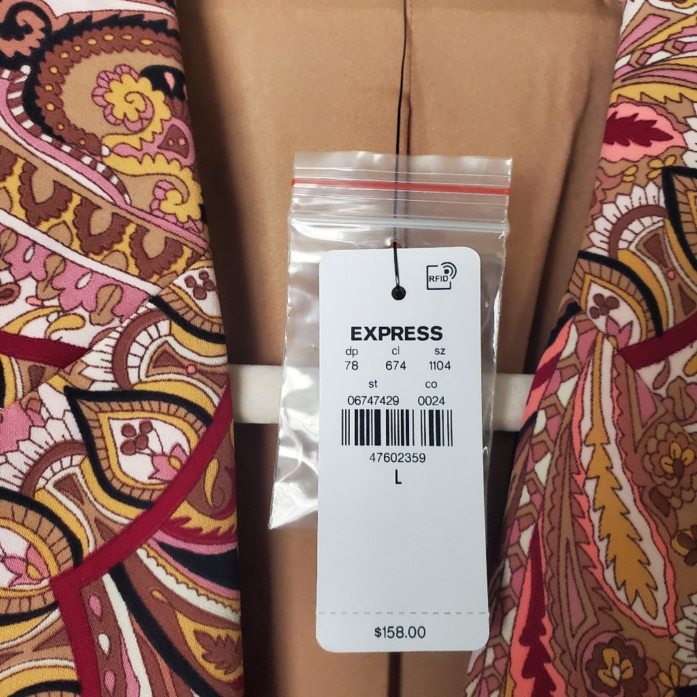 Express Paisley Boyfriend Blazer - Picture 5 of 6